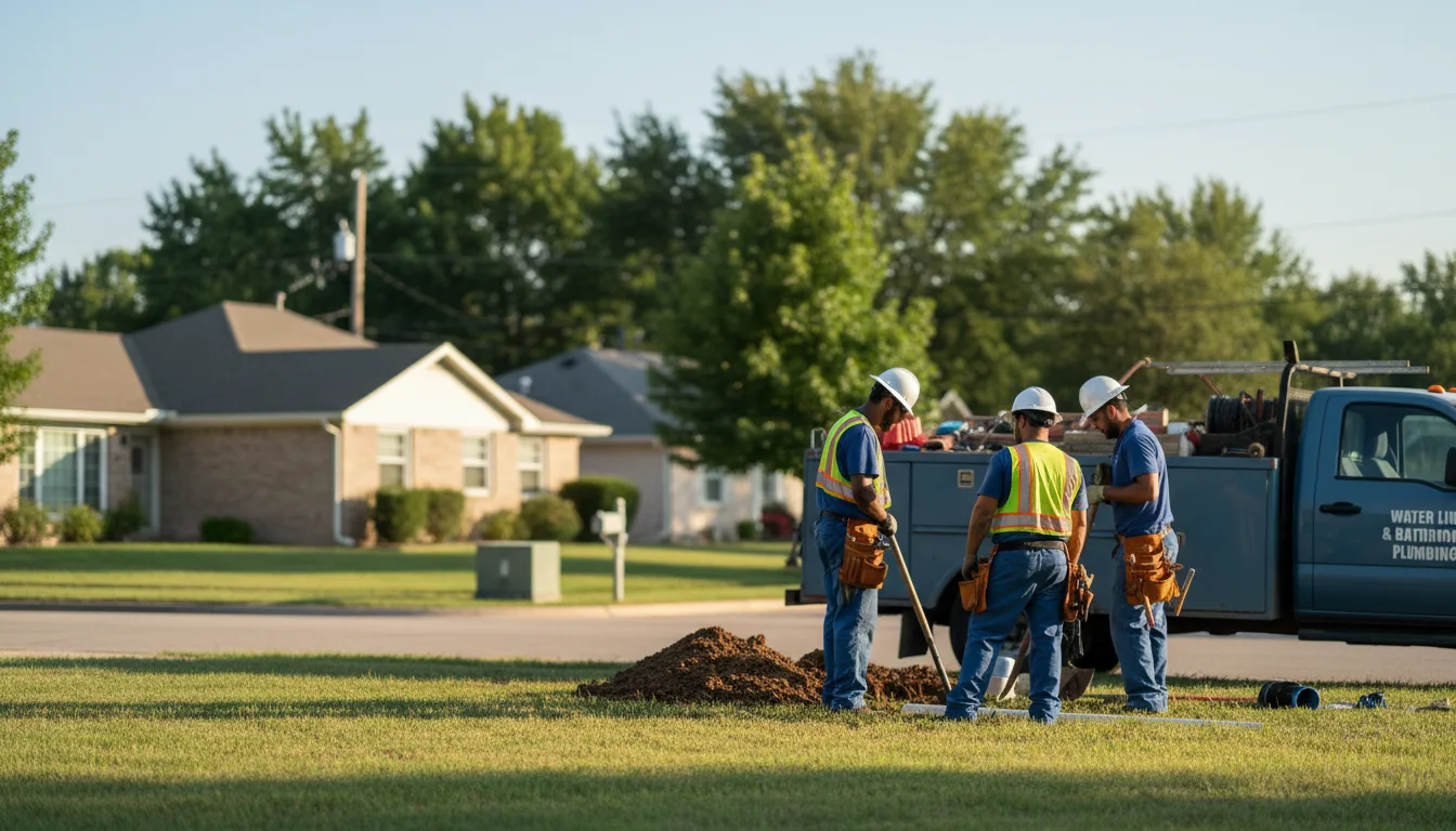 Residential water line and bathroom plumbing service in Fort Necessity, LA